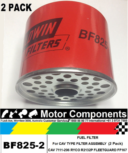 FUEL FILTER DIESEL BALDWIN BF825 same as FLEETGUARD FF167 RYCO R2132P 7111-296