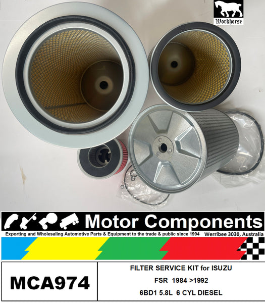 FILTER KIT for ISUZU FSR 6BD1 5.8L 6 cyl DIESEL 1984 > 1992