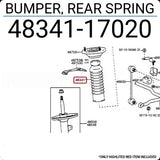 BUMPER, REAR SPRING 4834117020