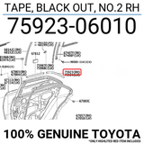 TAPE, BLACK OUT, NO.2 RH 7592306010