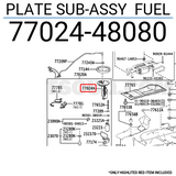 PLATE SUB-ASSY FUEL 7702448080