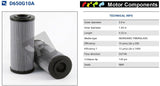 HYDRAULIC FILTER FILTREC D650G10A Replaces HC9700FKS9H, KZ10, HF30268, PT8363