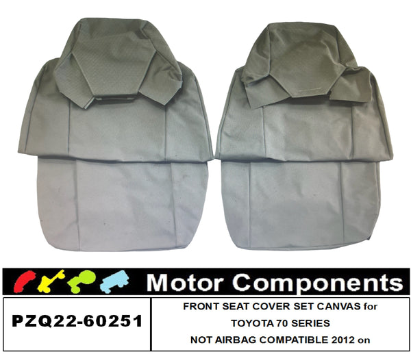 Seat Covers Canvas front for Toyota Landcruiser 70 Series 2012>2016