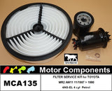 FILTER SERVICE KIT for TOYOTA MR2 AW11 4A-GEL 1.6L PETROL 11/87>1990