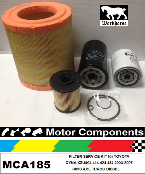 FILTER KIT for TOYOTA DYNA XZU404 XZU414 XZU424 XZU434 TURBO DIESEL S05C 4.6L 03