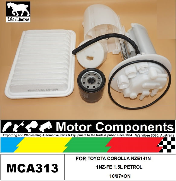FILTER SERVICE KIT FOR TOYOTA COROLLA NZE141N 1NZ-FE 1.5L PETROL 10/07>ON