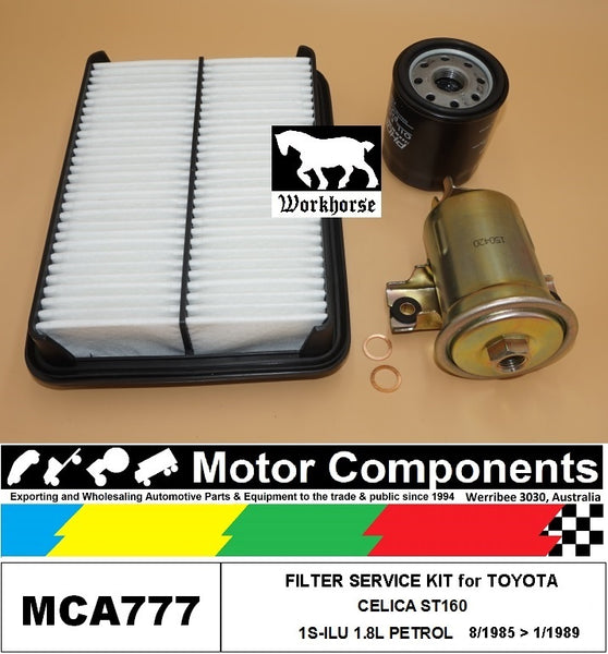 FILTER SERVICE KIT FOR TOYOTA CELICA ST160 1S-ILU 1.8L PETROL 8/85>1/89