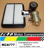 FILTER SERVICE KIT FOR TOYOTA CELICA ST160 1S-ILU 1.8L PETROL 8/85>1/89