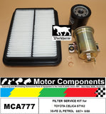 FILTER SERVICE KIT FOR TOYOTA CELICA ST162 3S-FE 2L PETROL 08/87>09/89