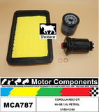 FILTER SERVICE KIT for TOYOTA COROLLA AE92 GTi 4A-GE 1.6L PETROL 01/88>12/94