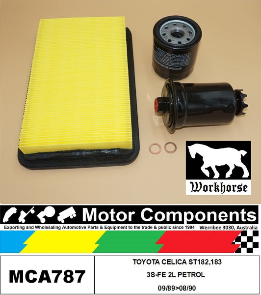 FILTER SERVICE KIT for TOYOTA CELICA ST182,183 3S-FE 2L PETROL 09/89>08/90