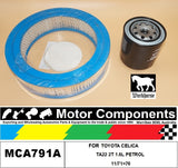 FILTER SERVICE KIT for TOYOTA CELICA TA22 2T 1.6L PETROL 11/71>76