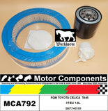 FILTER SERVICE KIT for TOYOTA CELICA TA46 3T-EU 1.8L 08/77>07/81