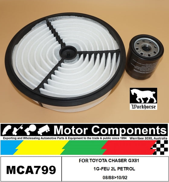 FILTER SERVICE KIT for TOYOTA CHASER GX81 1G-FEU 2L PETROL 08/88>10/92