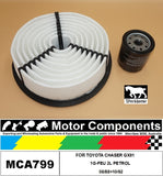 FILTER SERVICE KIT for TOYOTA CHASER GX81 1G-FEU 2L PETROL 08/88>10/92