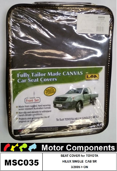 SEAT COVER for TOYOTA HILUX SINGLE  CAB SR 03/2005 > ON