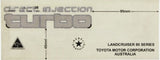 LandCruiser 80 Series Tail Gate Decal 'Direct Injection Turbo' OEA705