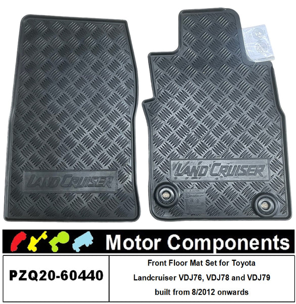 Front Floor Mat Set for Toyota  Landcruiser VDJ76, VDJ78 and VDJ79  8/2012 onwar