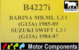 SPARK PLUG & LEAD SET for SUZUKI BARINA 1985>89 SWIFT 1984>87 G13A 1.3L