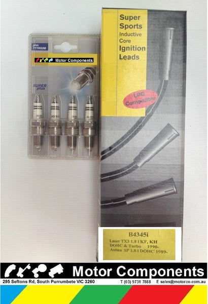SPARK PLUG & IGNITION LEADS for FORD LASER KF, KH  MAZDA 323 1989>95