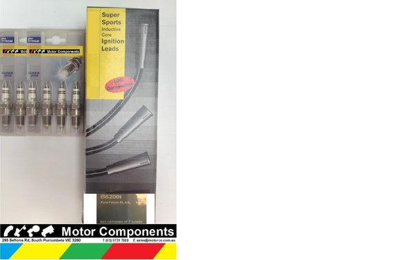 SPARK PLUG& LEADS for FORD FALCON EL, FAIRMONT EL, LTD DL, FAIRLANE NL 9/96>3/99