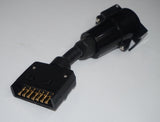 ADAPTER 7 PIN MALE FLAT PLUG TO 7 PIN ROUND FEMALE CONNECTOR ON TRAILER