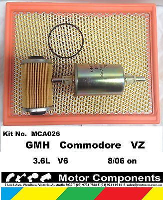 FILTER SERVICE KIT for GMH COMMODORE VZ 3.6 Litre V6 8/04-8/07 OIL FUEL AIR