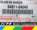 TOYOTA REAR GLASS LN147 LN152 LN167 LN172 RZN147 RZN154 RZN169 RZN 174 KZN165 97