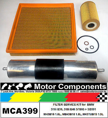 FILTER SERVICE KIT Oil Air Fuel for BMW 323i E36 E46 M52B25 2.5L 328i –  Motor Components