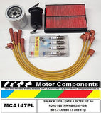 LEADS PLUG & FILTER  KIT FORD FESTIVA WB WD B5 1.5 Litre 1/97-12/97