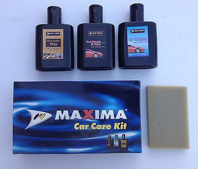 CAR CARE SET Shampoo, polish & wax, upholstery cleaner & applicator FATHERS DAY