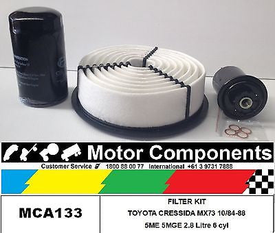 FILTER SERVICE KIT for TOYOTA CRESSIDA MX73 5ME 5MGE 2.8L 6 cyl 10/84-88