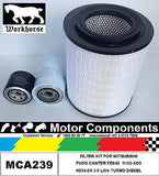FILTER KIT for MITSUBISHI CANTER FE649 4D34-2A 3.9L TURBO DIESEL 2002 > 2005