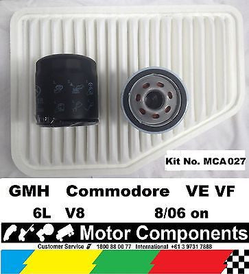 FILTER SERVICE KIT Air Oil HOLDEN Commodore VE VF 6L GEN4 8/2006 on