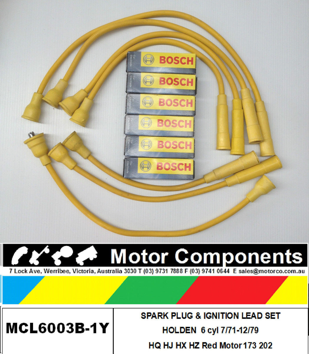 Bosch Spark Plug Set for Holden HQ HJ HX HZ 3.3L 202 2.8l 173 6cyl Red