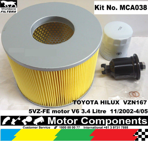SERVICE KIT for HILUX VZN167 5VZ-FE 3.4L V6 PETROL 02 > 4/05