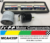 SPARK PLUG & FILTER KIT for DAIHATSU CHARADE CENTRO EF-GL 659cc 3/95>12/97
