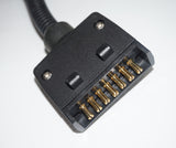 ADAPTER 7 PIN MALE FLAT PLUG TO 7 PIN ROUND FEMALE CONNECTOR ON TRAILER