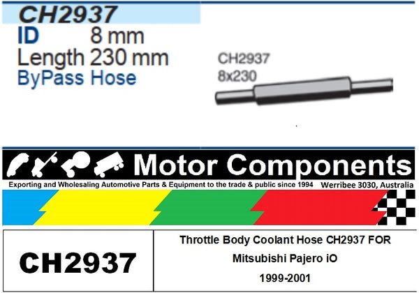 Throttle Body Coolant Hose CH2937  FOR Mitsubishi Pajero iO 1999-2001