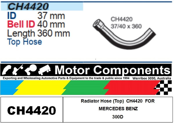 Radiator Hose (Top)  CH4420  FOR MERCEDES BENZ 300D