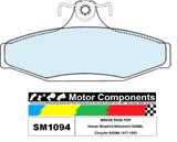 BRAKE PADS SM1094 TO SUIT Nissan Bluebird,MitsubishI SIGMA, Chrysler SIGMA 1977-