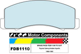 BRAKE PADS FDB1110M TO SUIT Toyota Camry,Holden Apollo 1986-1993