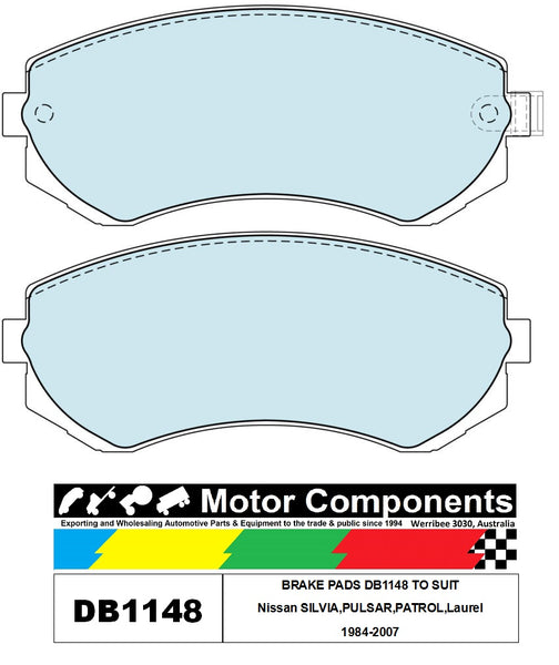 BRAKE PADS DB1148 TO SUIT Nissan SILVIA,PULSAR,PATROL,Laurel 1984-2007