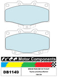 BRAKE PADS DB1149 TO SUIT Toyota Land,Hilux,4Runner 1984 ON