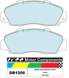 BRAKE PADS DB1206 TO SUIT Honda 1991-2005