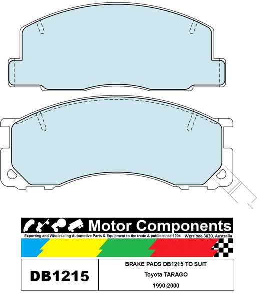 BRAKE PADS DB1215 TO SUIT Toyota TARAGO  1990-2000