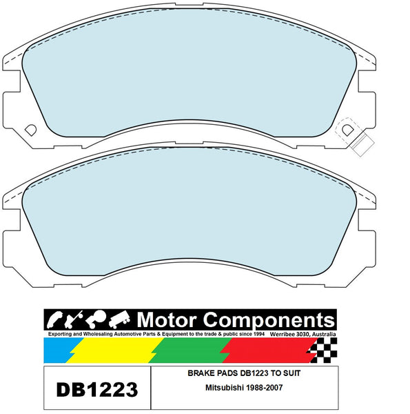 BRAKE PADS DB1223 TO SUIT Mitsubishi 1988-2007