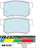 BRAKE PADS DB1230 TO SUIT MG ZR,Honda 1993-2008