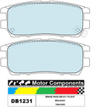 BRAKE PADS DB1231 TO SUIT Mitsubishi 1994-2005
