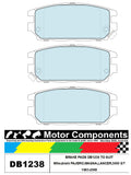 BRAKE PADS DB1238 TO SUIT Mitsubishi PAJERO,MAGNA,LANCER,3000 GT 1983-2008